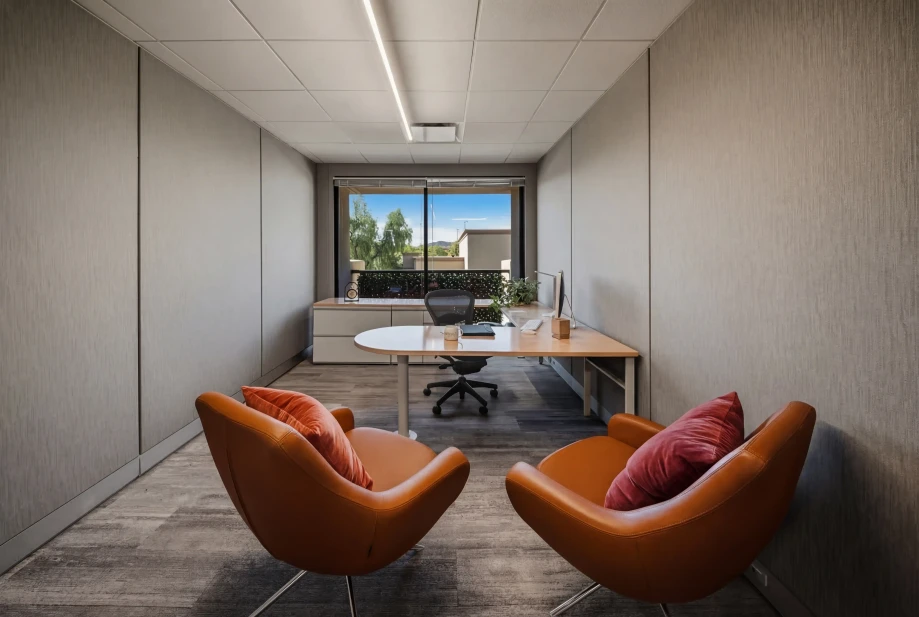An executive setup builds trust with high-value clients during important meetings.